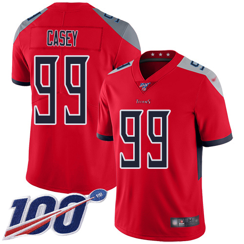 Tennessee Titans Limited Red Men Jurrell Casey Jersey NFL Football 99 100th Season Inverted Legend